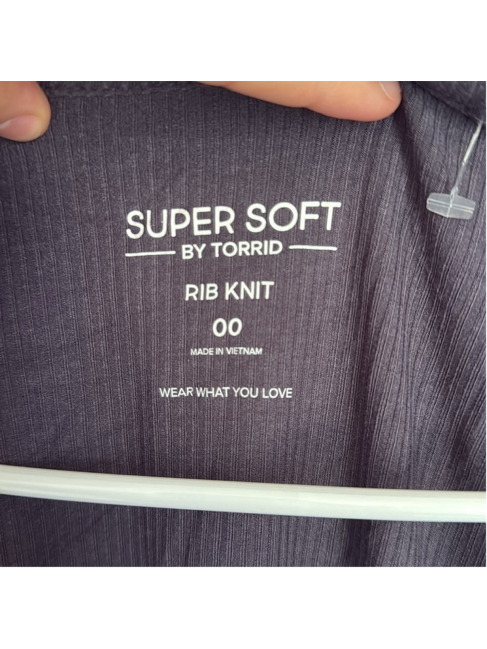 Super Soft Rib Button Front Flared Long Sleeve Top - Picture 4 of 5